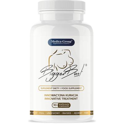 BiggerBust Capsules - Breast Enlargement and Firming Supplements (90 Capsules) | Natural Ingredients | Increase Breast Size and Firmness