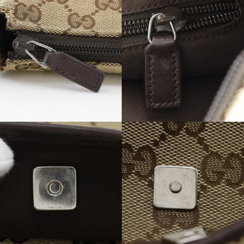 GUCCI Shoulder Bag 145857 Brown GG canvas unisex Used