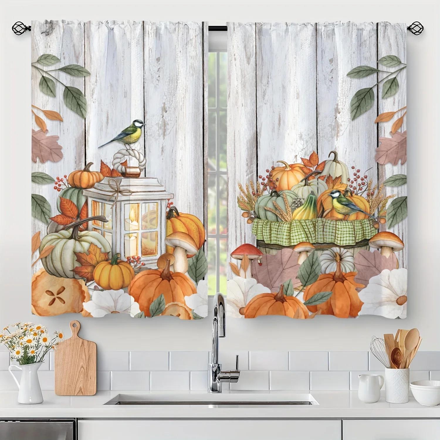 

Bedroom Living Room Space for Latest Contemporary Fresh Checkered Sunflower Digital Print Home Ornament Cooking Room Short Window Draperies ideal W60xH100(CM)x2pcs&Rod Pocket