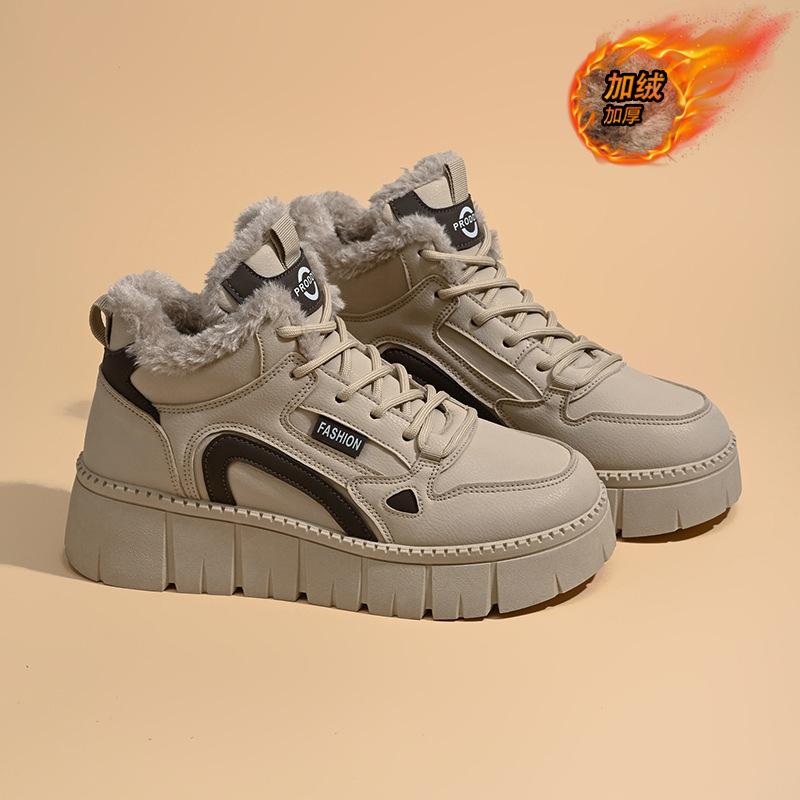 22 Hiver Velours Hautes Nouvelles Ins Étudiant Plateforme Sports Chaussures de Skate Casual Chaussures en Coton