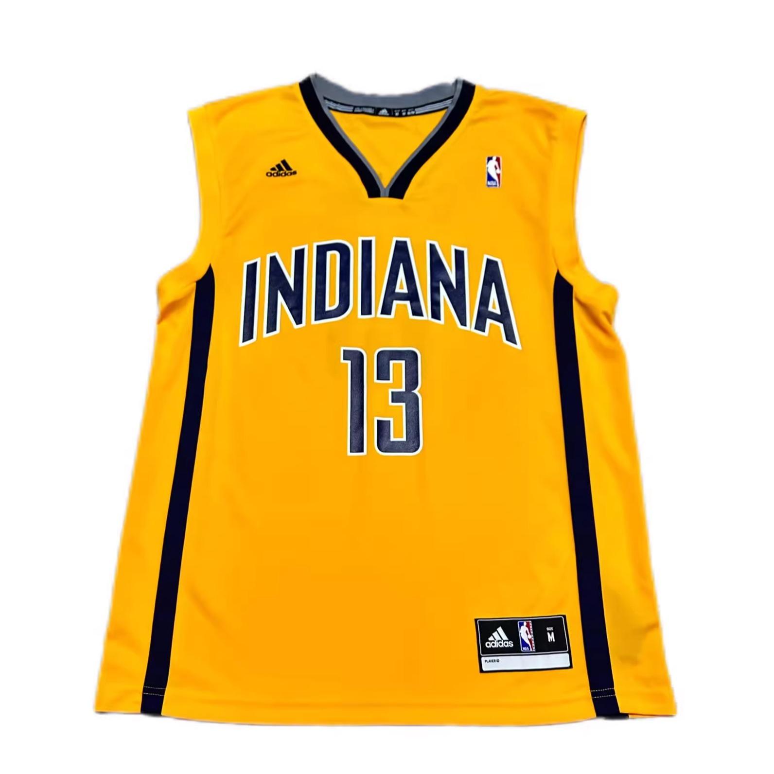 

Adidas X NBA Collaboration Pacers George Fashion Comfortable Soft Skin-Friendly Basketball Jersey Unisex jerseys Yellow 7818A-3A6-ANR2511 M