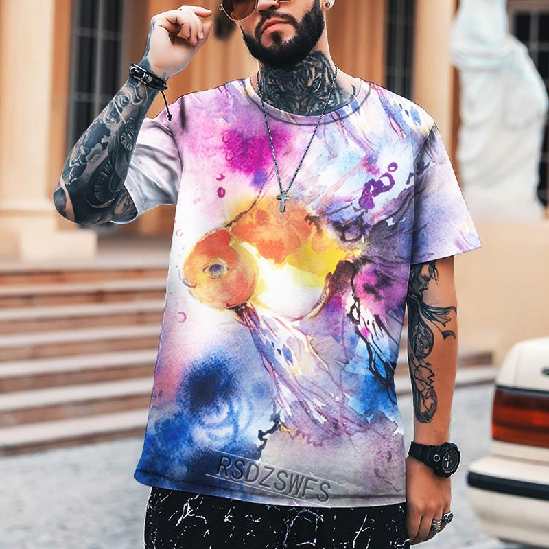 Camiseta de tendencia urbana para hombres y mujeres, estilo hip hop, Harajuku, estampado de león, 100 % poliéster Leica, camiseta de alta calidad, camisetas de marca, tallas S a 5XL