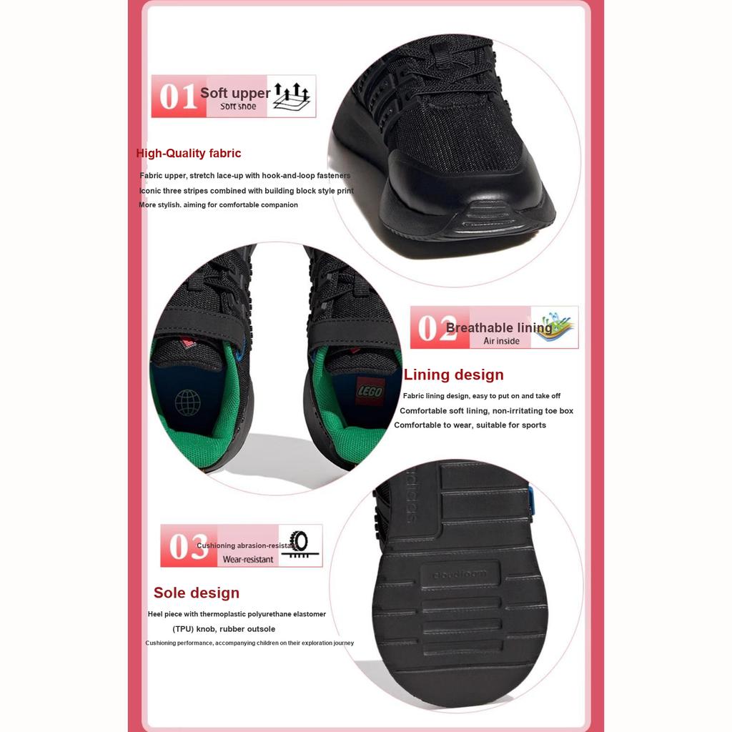 adidas Lego X Neo Racer TR21 Elástico Transpirable Caña Baja Zapatillas de Running para Niños Zapatilla para Niños Negro IF2889