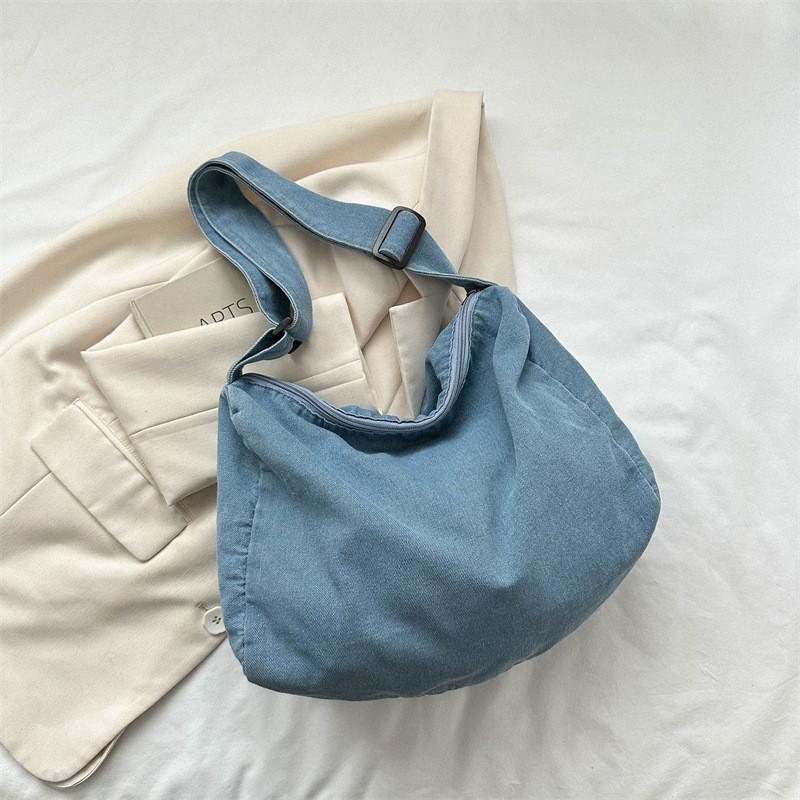 Trendy Summer 2023 Fashionable Simple Shoulder Tote Bag For Women In Deep Blue светло-синий