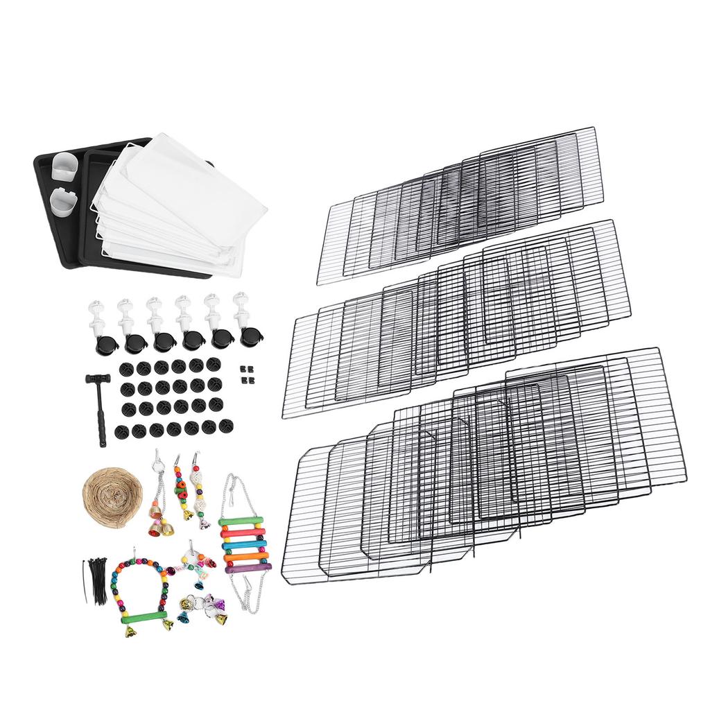 Large Bird Cage Luxury Villa with Tray Robust Iron Spacious Big Parrot Cage for Budgie Parakeet Cockatiel