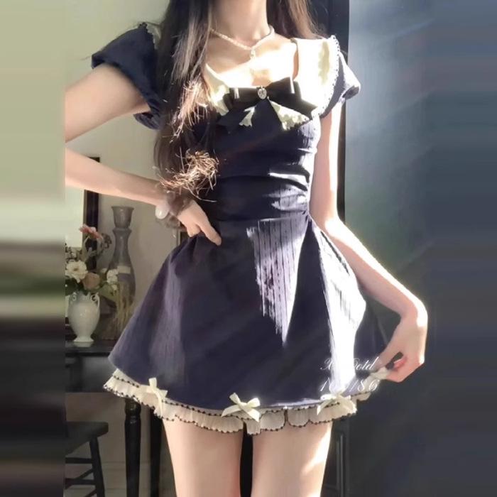 

Heiress Style Summer Short Skirt: Waist-Cinched, Slimming, Pure Desire Women s Dress with Sweet Bow Extra Large