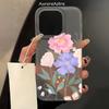 Aesthetic Colourful Flowers Print  Clear Phone Cases For iPhone 17 16 15 13 12 11 ProMax Pro Plus Full Protection Phone Cover