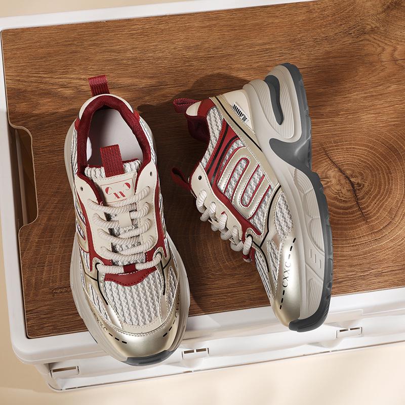 

Женские кроссовки-папы на толстой подошве, увеличивающие рост - Универсальная повседневная спортивная обувь для весны, осени и зимы 2024 38 вино красного