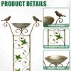 Metal Bird Feeder With Trellis for Climbing Planting Decorative Bird Bath Easy Assembly Rust Resistant Planting Frame for Garden