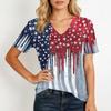 Shirts For Women Trendy V Neck T Shirts Casual Printed Blouse Tops For Women
