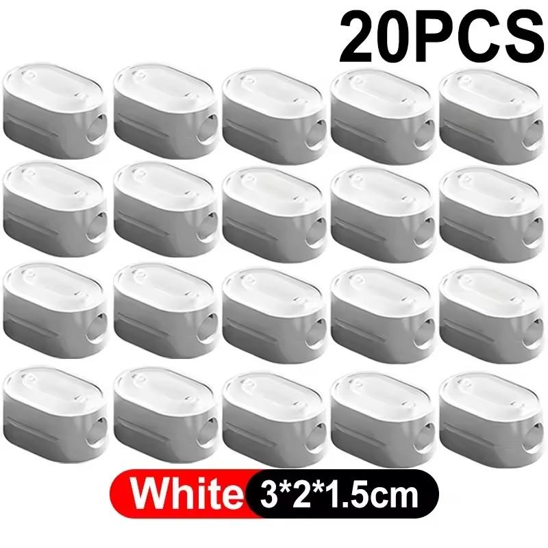 1-20Pcs Portable Magnetic Cable Clips Desktop Cord Organizer Wire Holder Strong Adhesive Magnetic Cable Management Home Office