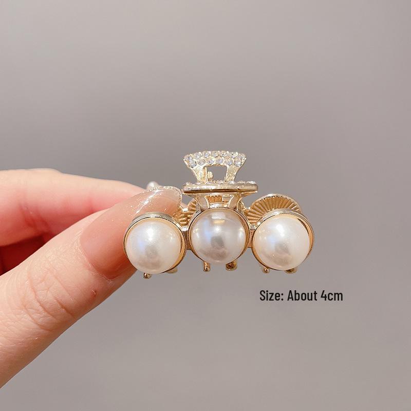 Women's Half-Tied Pearl Hairpin - 2024 New Side Clip for Back of Head