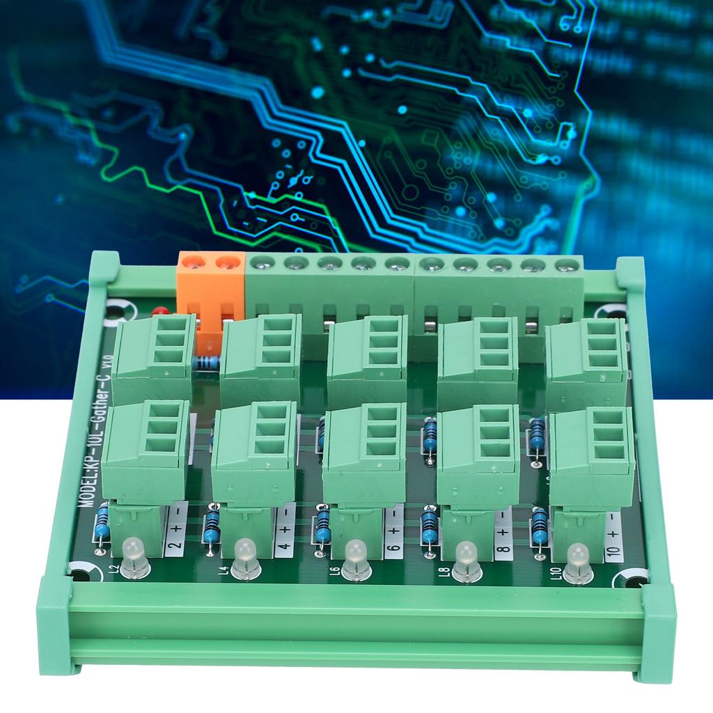 Terminal Block 3Wire 10Channel Acquisition Board NPN PNP Output KP10LGtherC