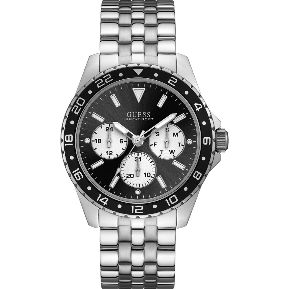 GUESS Odyssey Black Stainless Steel Men s Quartz Watch W1107G1 чёрный
