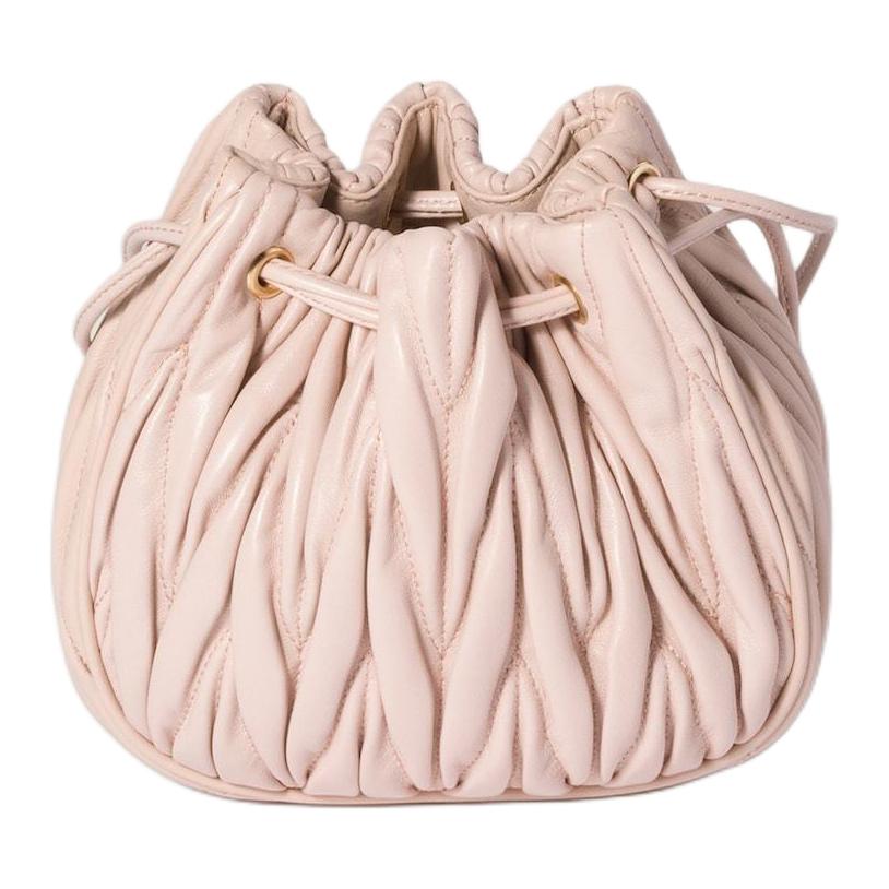 MIU MIU Matelassé Logo Lammleder Clutch Damen Clutch Rosa 5ND022_AFPP_F0236