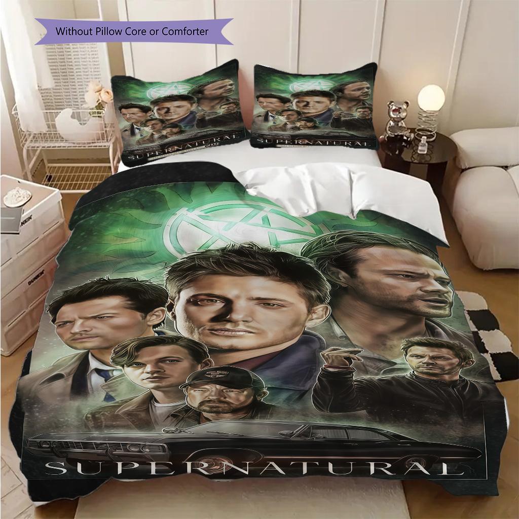 Supernatural Final Season Unveiled Threepiece Set 1 Duvet Cover 2 Pillowcase Without Core Duvet Cover And Pillowcase