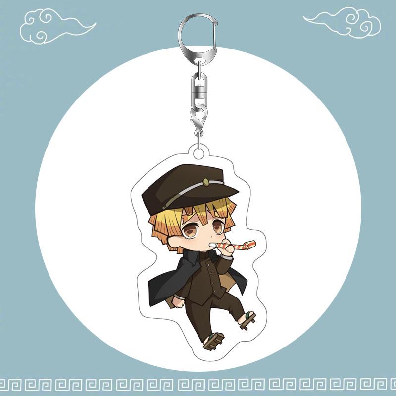 Anime Demon Slayer Keychain Acrylic Pendant Cartoon Accessory Dropshipping Support Custom Bulk Order Gift for Fans