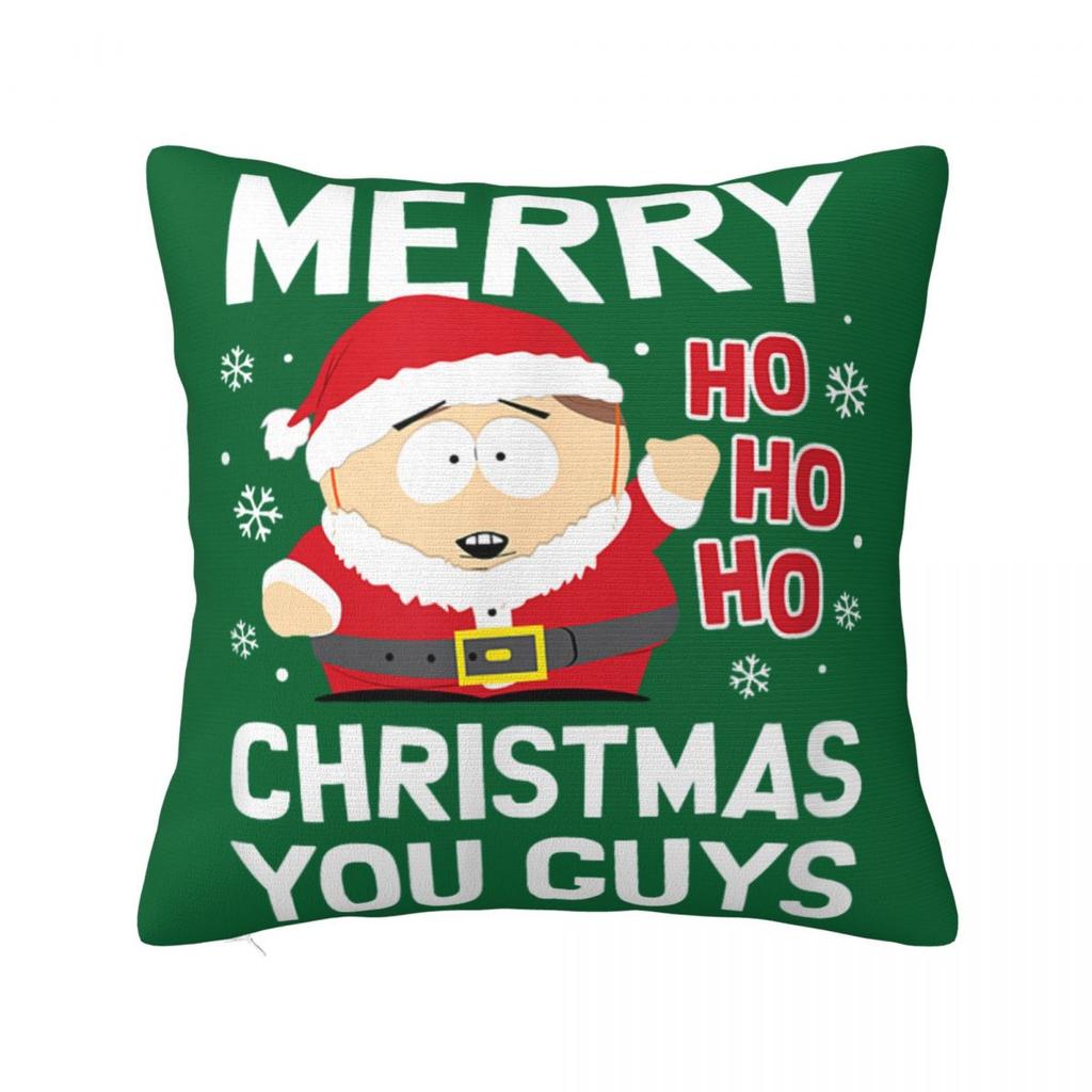 South-Park Merry Christmas You Guys Pillowcase Soft Fabric Cushion Cover Decorative Throw Pillow Case Cover Home Square 40X40cm