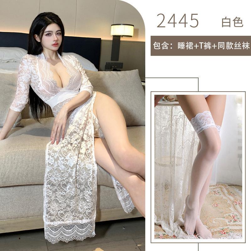 Sexy Lace Dress, Hot Perspective, Free Sex Underwear, Exposed Chest, Side Open, Royal Sister Flirting Temptation