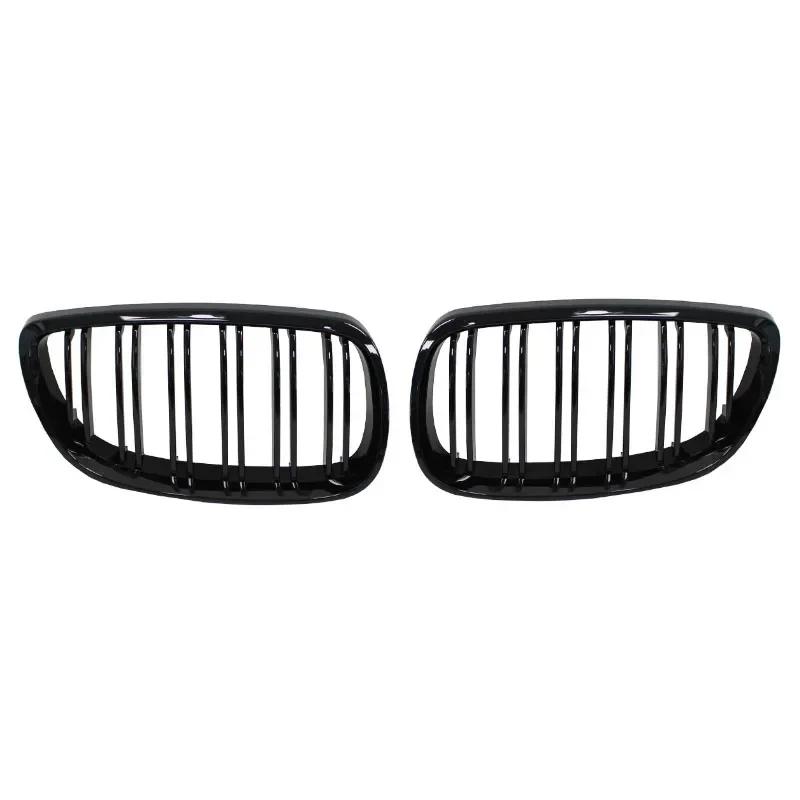 Car Front Grille Racing Front Sport Grill Gloss Black Double Slat Kidney Grille For BMW E92 E93 M3 2006-2009