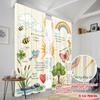 2pcs 2D flat printing Curtains Sweet Moments Gentle Spirit Kindness Fabric Without Electricity Seasonal Party & Holiday Decor