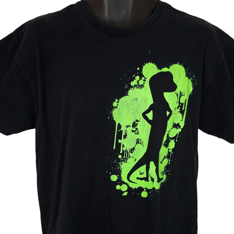 Geico Gecko 100% Baumwolle T-Shirt Herren T-Shirts Oberteil Herren Größe L Schwarz Martin Eidechse Promo Werbekampagne