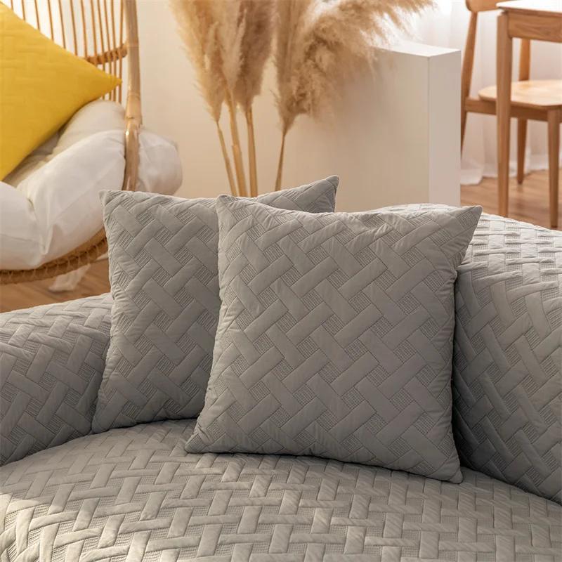 Cotton Sofa Cushion Four Seasons Universal Sofa Cover for Living Room Non-slip Soft Simple Couch Slipcovers Home Sofas Towel
