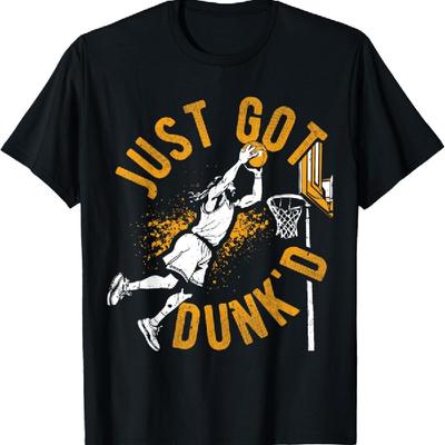 Just Got Dunk'd Basketball Baptism Slam Dunk T-Shirt