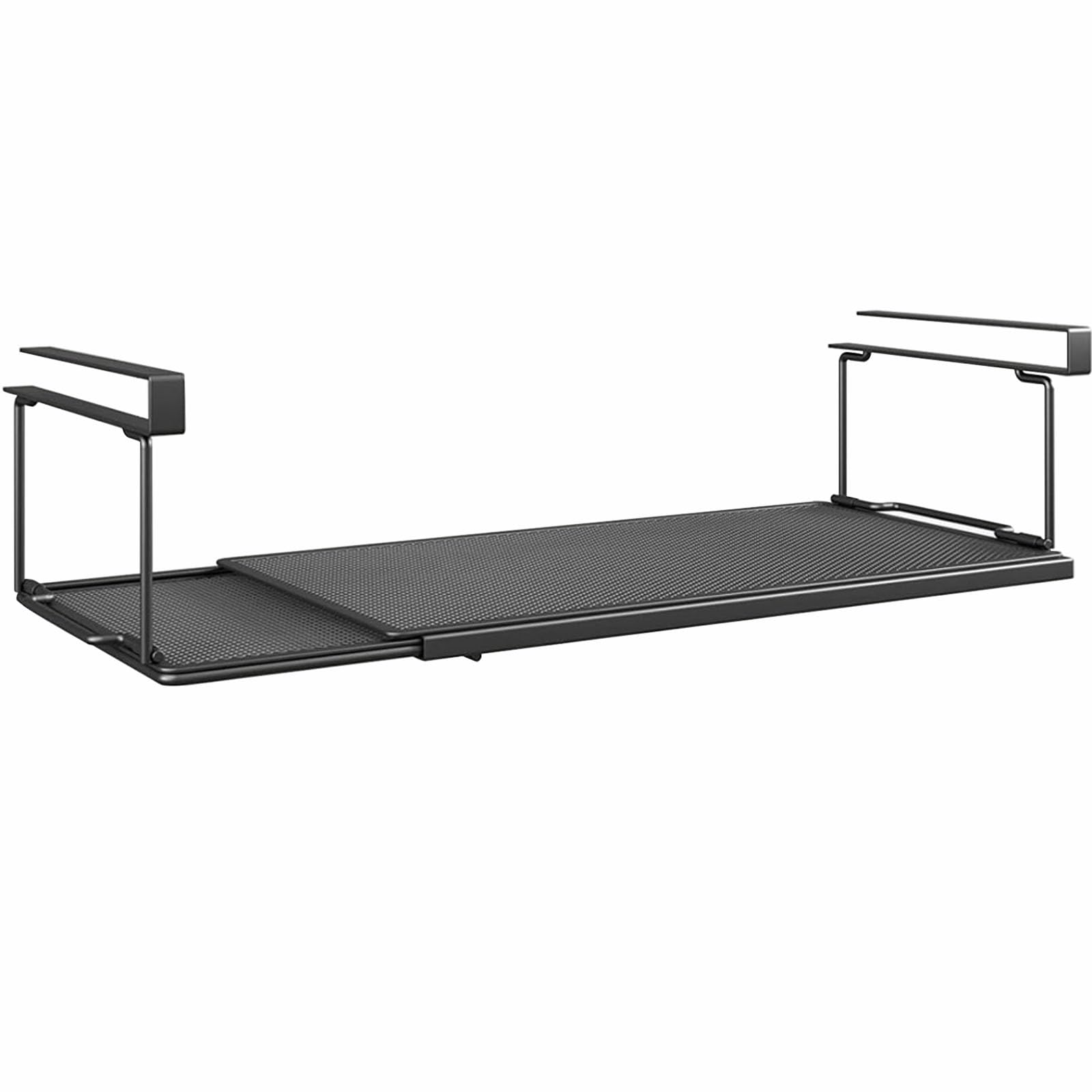 

Tengfey Hanging x x Kitchen Hanging Storage Hanging Cabinet Foldable Rack, Under-Cabinet Shelf, Extendable, White/Black, Approx. W38.5~70 D20.5 H10cm, чёрный