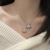 Titanium Steel Fashion 3d Stereo Fan -Shaped Shell Pendant Necklace