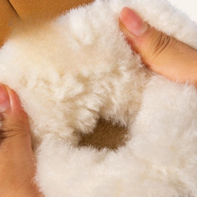 Thick-soled Cotton Shoes, Indoor Home Plush Warm Slippers for Women