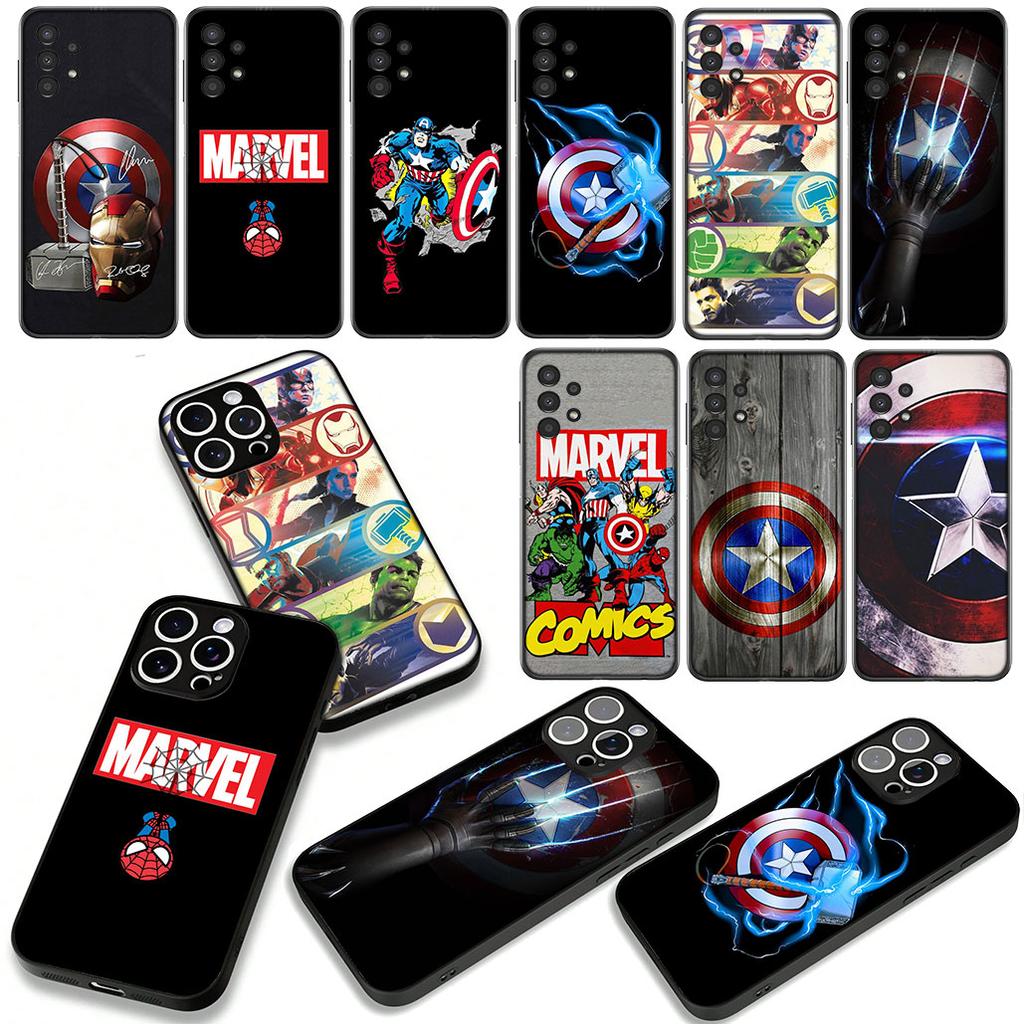 Captain America Shield Marvel Case for Motorola Moto G54 G05 G24 G55 G75 G85 G15 G57 G86 Power Edge 50 30 Ultra Fusion neo Pro