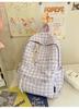 Schoolbag Cute Schoolbag Female Junior High School Mori Backpack Niche High Value Small Fresh Ins Plaid Light Multi-compartment Backpack