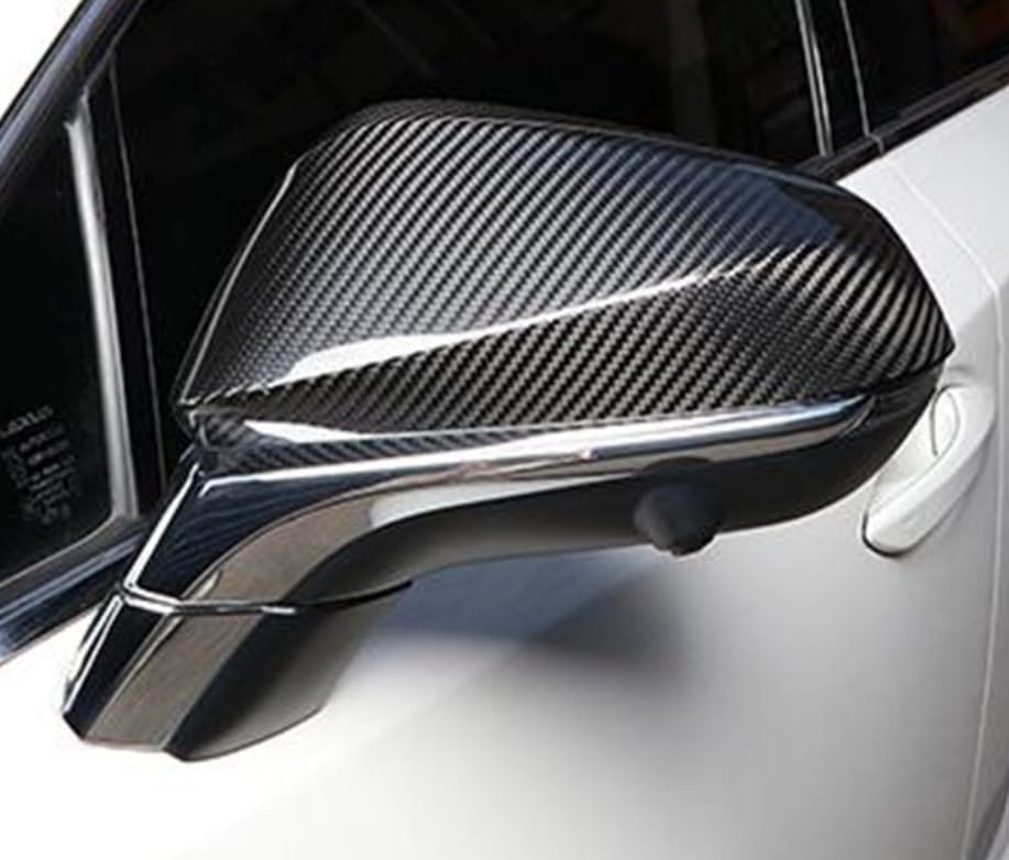 FUKUARE Lexus NX20 Series RX10 Series Door Mirror Black Carbon Fiber Look Mirror/Side Covers,