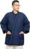 Watanosato Warm Padded Hanten Made In Japan Solid Color with Four Cords and a Matching Weave Pattern One Size Fits Men's (Hanten) - - (Navy, All)