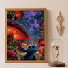 Diamond Painting Kit Stitch Mushroom 5D DIY, Suitable for Beginners and Craft Lovers, Interior Space Decoration