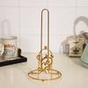 Iron Tree Paper Towel Holder Free Standing Gold Vertical Paper Shelf Decorative One-handed Tear Roll Paper Towel Holder