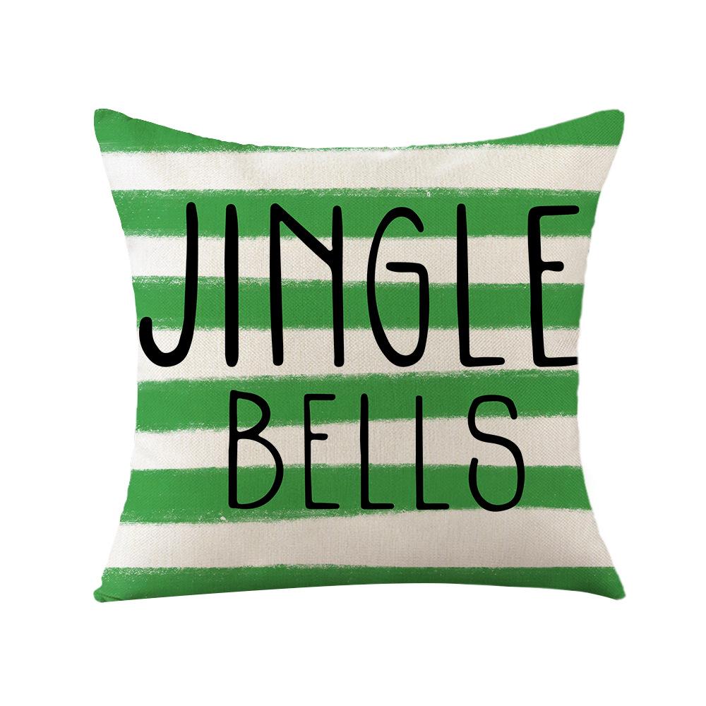 New Christmas Pillow Cover Polyester Printed Home Sofa Pillow Cover Study Bedroom Bedside Cushion