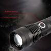 XHP50 Aluminum Alloy Telescopic Flashlight LED Power Display USB Rechargeable Strong Light Flashlight