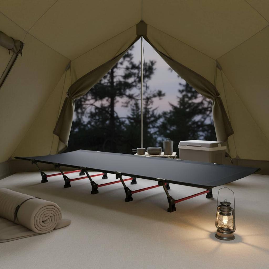 Portable Aluminum Alloy Folding Bed Compact Single Sleeping Cot for Outdoor