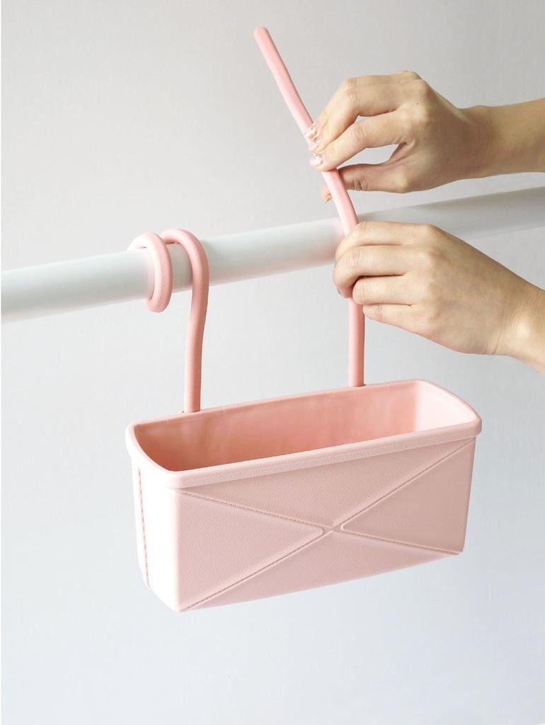 Yawata Kasei Sceltevie Grace MANO (Grace Mano) Type B (rectangular) Storage Box with Handle, Beige, 16.1 X 10.4 X H13.6 Cm, Made In Japan.