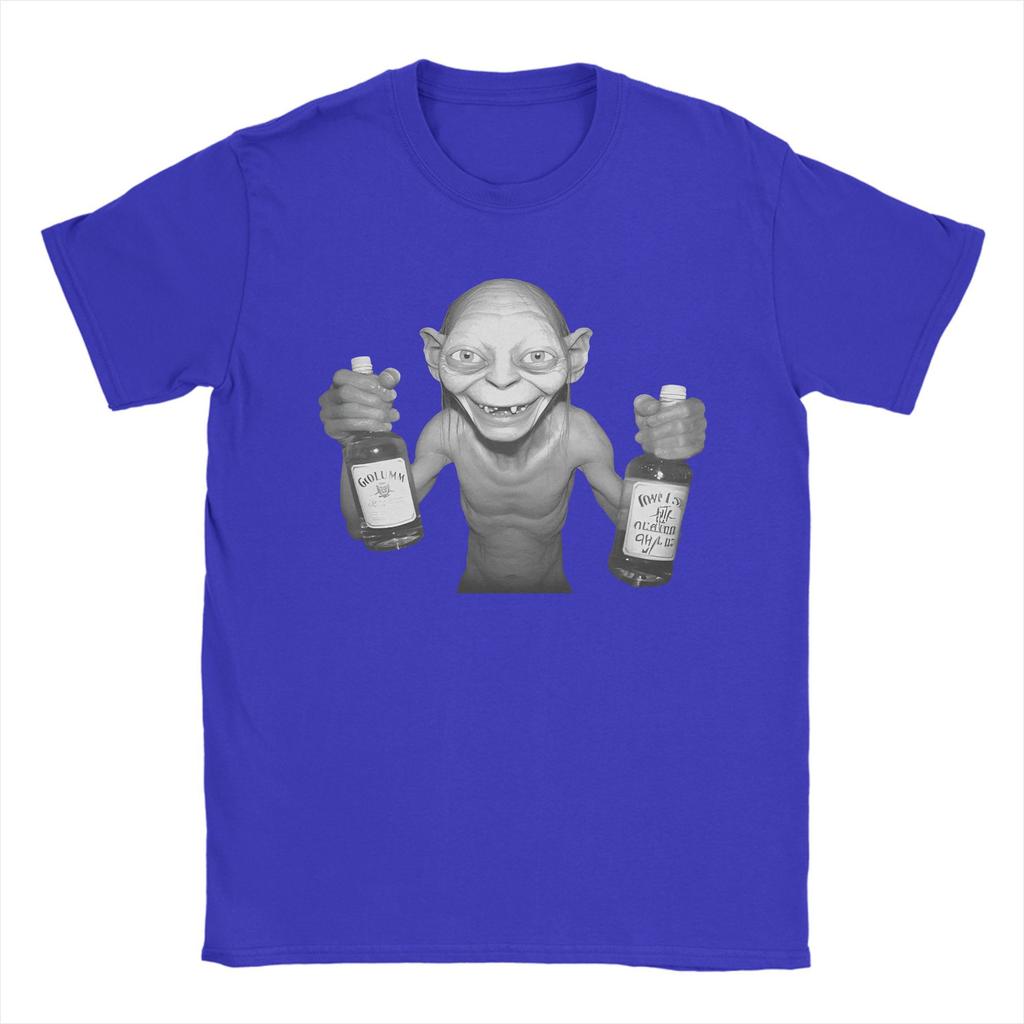 Fashion Gollum drink wine Funny T Shirt For Unisex The Rings Character Cotton T-shirts Short Sleeve Clothing