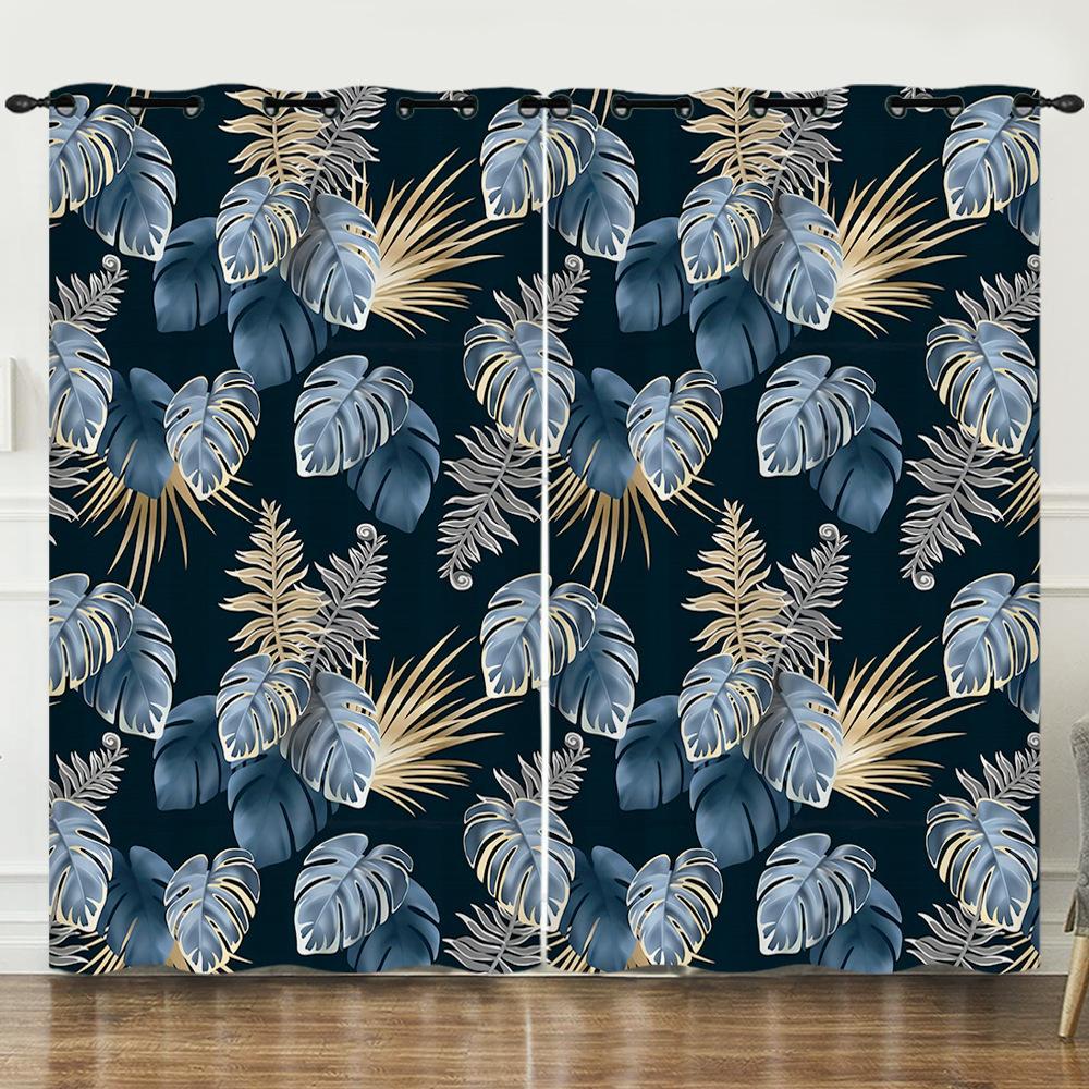 Curtains Tropical Rainforest Living Room Bedroom Curtains Digital Printing Blackout Curtains No Punching