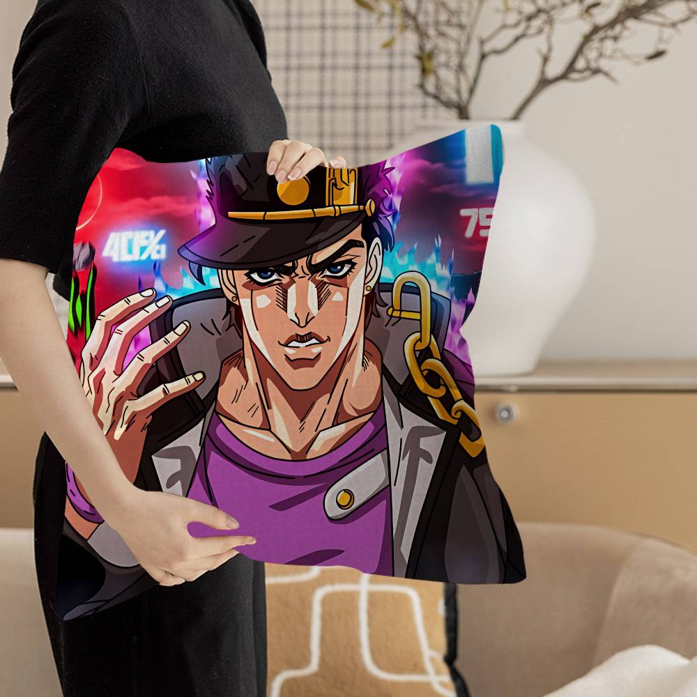Anime J-JoJo Japan Cushion Cover Pillowcase Upholstery Sofa Throw Pillow Home Decor Pillowcas