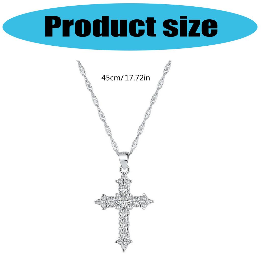 Elegant Cross Pendant Necklace Alloy Minimalist Design Adjustable Chain for Women Jewelry Gift Versatile Daily Wear