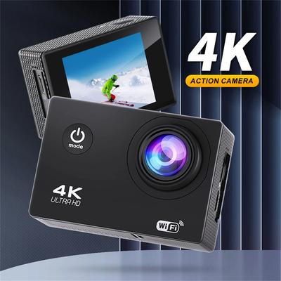 4K Aksiyon Kamerası 1080P/30FPS WiFi 2.0" 170D Sualtı Su Geçirmez Kask Video Kayıt Kamerası Spor Kameraları Açık Hava Mini Kamera