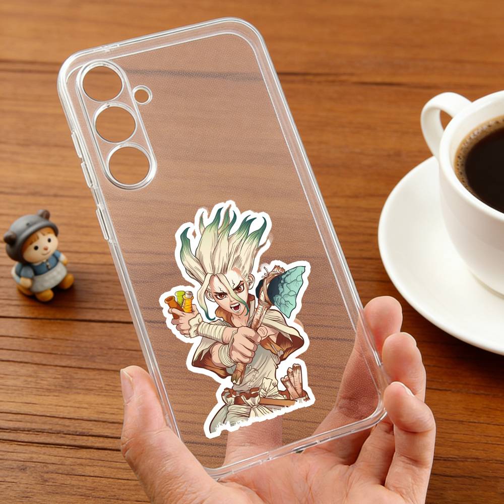 Manga Dr. Stone Senku Ishigami phone Case For Samsung S30,23,21,22,20, FE lite,S10,9,8,7 PIus Note20ultra Soft Transparent