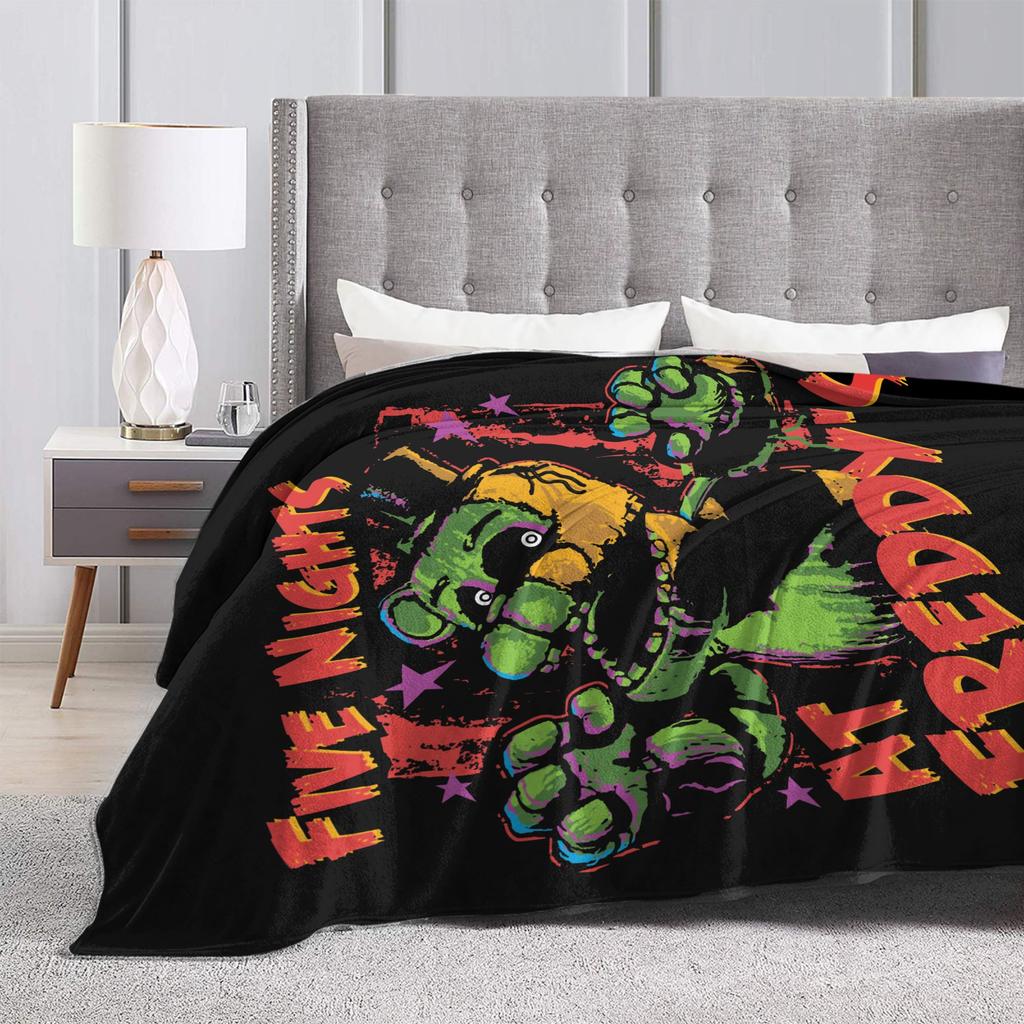 Bei Freddys Phantom Freddy Decken Fleece Herbst FNAF Spiel Atmungsaktiv Warm Überwürfe für Bettwäsche Schlafzimmer Bettwäsche Überwürfe
