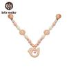 Let's Make Wood Teether Baby Bed Hanging Rattles Toy Make Noise Bird Elephant Shape Crochet Beads Bracelet Pram Clip Baby Rattle