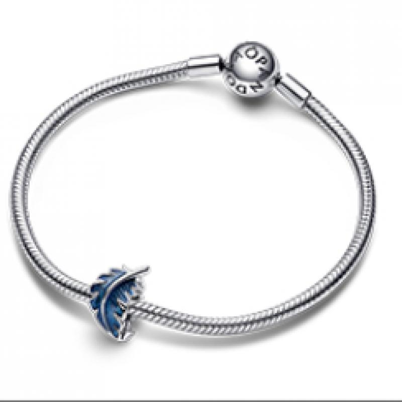 Pandora Blauer gebogener Federn-Anhänger 792576c01